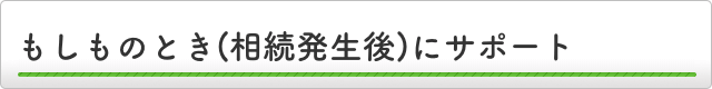 もしものとき（相続発生後）にサポート